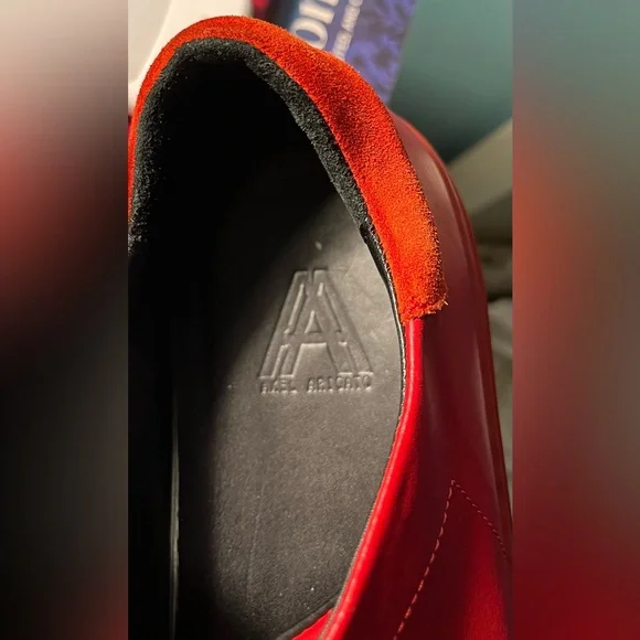 Axel Arigato Red Leather Clean 90 Sneakers Men’s Size 10 1/2 - Picture 2 of 11